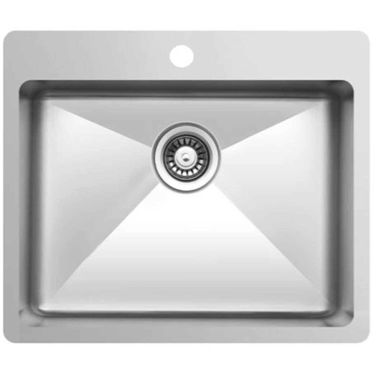 Kevmil MEX 600.500 Exkluzív design extra mély egymedencés rozsdamentes mosogató 60 x 50 x 23 cm