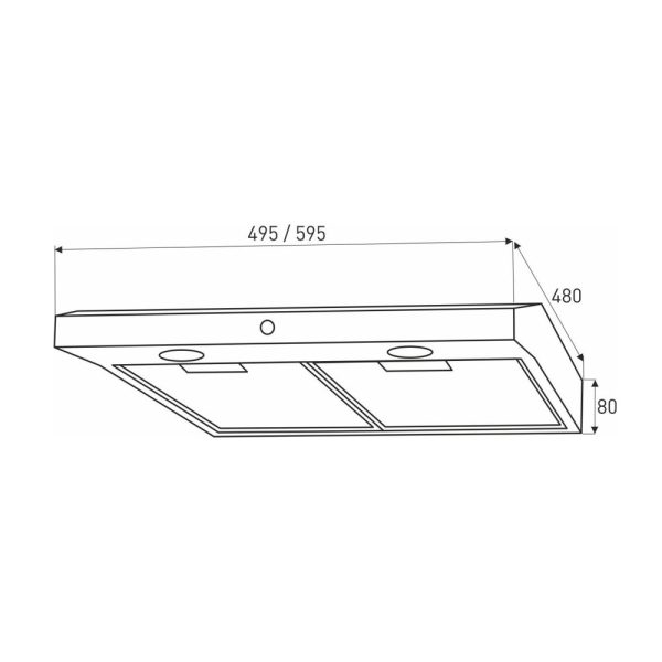 MODO White Beépíthető konyhai páraelszívó 80 W - MODO60WH - Image 2