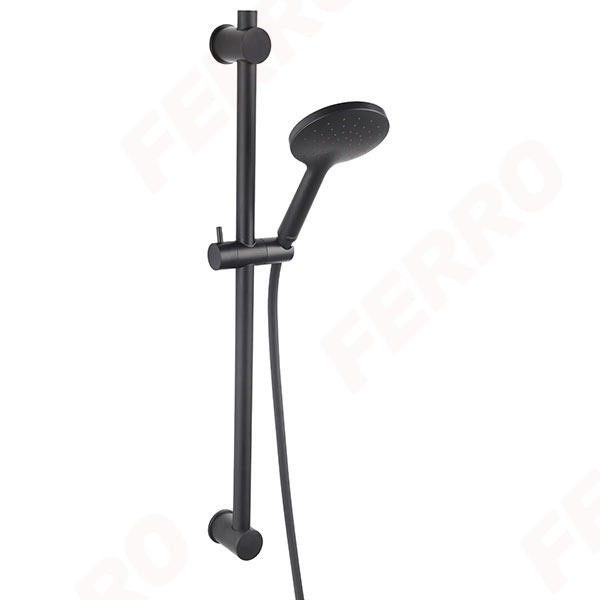 Ferro Phila Black csúszdás fekete zuhanyszett fejzuhannyal N375BL-B