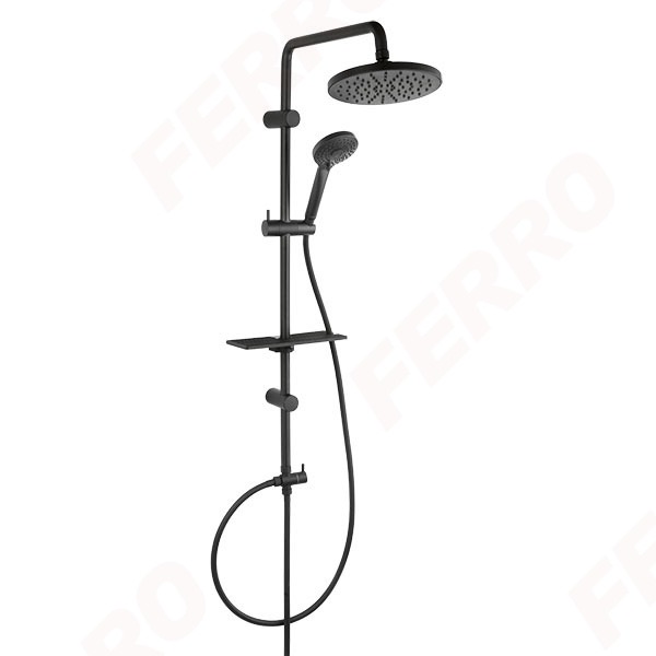 Ferro NP23-BL Rondo Lux Black - Zuhanyszett eső funkcióval