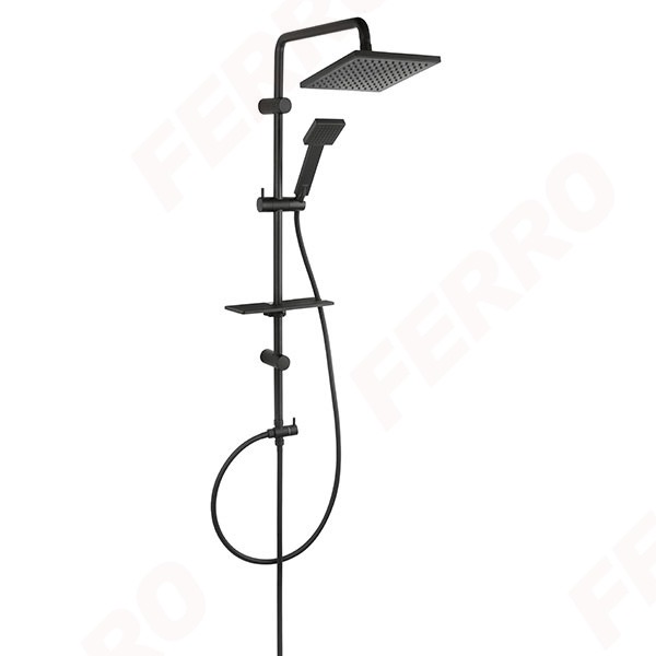 Ferro NP24-BL Squerto Lux Black - Zuhanyszett eső funkcióval