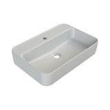 CeraStyle HERA - PULTRA ültethető - Top Counter - porcelán mosdó - MATT FEHÉR - 60 x 42 cm - OC017H71U043Y01102