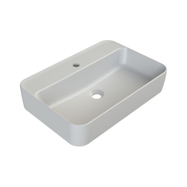 CeraStyle HERA - PULTRA ültethető - Top Counter - porcelán mosdó - MATT FEHÉR - 60 x 42 cm - OC017H71U043Y01102