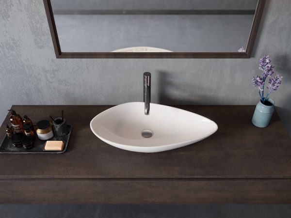 CeraStyle OLIVE - PULTRA ültethető - Top Counter - porcelán mosdó - 60 x 35 cm - Image 3