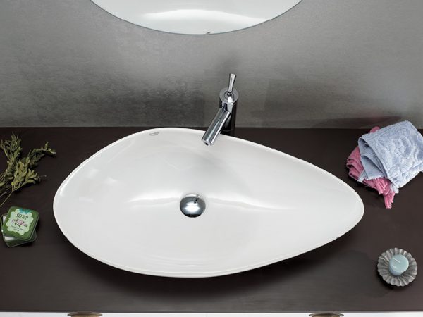 CeraStyle OLIVE - PULTRA ültethető - Top Counter - porcelán mosdó - 60 x 35 cm - Image 4
