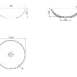 CeraStyle ZERO - PULTRA ültethető - Top Counter - porcelán mosdó - O - Ø 46 cm - Image 5