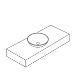 CeraStyle ZERO - PULTRA ültethető - Top Counter - porcelán mosdó - O - Ø 46 cm - Image 6
