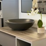 CeraStyle ZERO - PULTRA ültethető - Top Counter - porcelán mosdó- O - MATT FEKETE - Ø 46 cm - Image 2