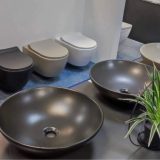 CeraStyle ZERO - PULTRA ültethető - Top Counter - porcelán mosdó - O - MATT SZÜRKE - Ø 46 cm - Image 3