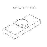 CeraStyle ZERO - PULTRA ültethető - Top Counter - porcelán mosdó - O - MATT SZÜRKE - Ø 46 cm - Image 5