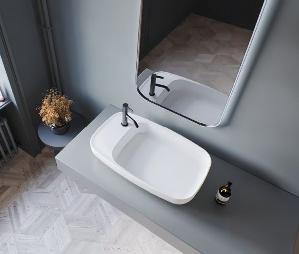 CeraStyle NEW NOVA - PULTRA ültethető - Top Counter - mosdó rejtett leeresztővel - 70 x 42 cm - Image 2