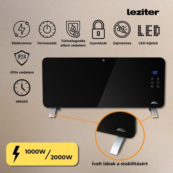 Hekla elektromos fűtőtest 1000W/2000W - PN2000G - Image 5