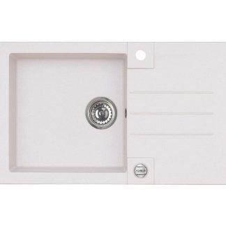 Alveus Rock 130 egymedencés csepptálcás gránit mosogató, 780 x 480 mm