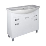 Viva SZQUARE 100 lábon álló fürdőszobabútor Sanovit ZENON 6095 porcelán mosdóval 97 x 51 cm - Image 2