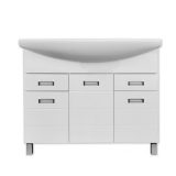 Viva SZQUARE 100 lábon álló fürdőszobabútor Sanovit ZENON 6095 porcelán mosdóval 97 x 51 cm - Image 3