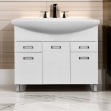 Viva SZQUARE 100 lábon álló fürdőszobabútor Sanovit ZENON 6095 porcelán mosdóval 97 x 51 cm - Image 5