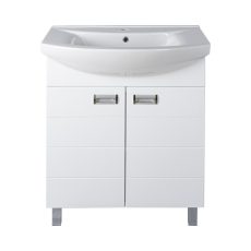 Viva SZQUARE 75 lábon álló fürdőszobabútor Sanovit ZENON 6075 porcelán mosdóval 75 x 49,8 cm