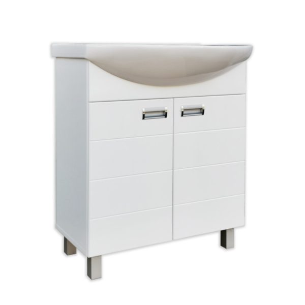 Viva SZQUARE 75 lábon álló fürdőszobabútor Sanovit ZENON 6075 porcelán mosdóval 75 x 49,8 cm - Image 3