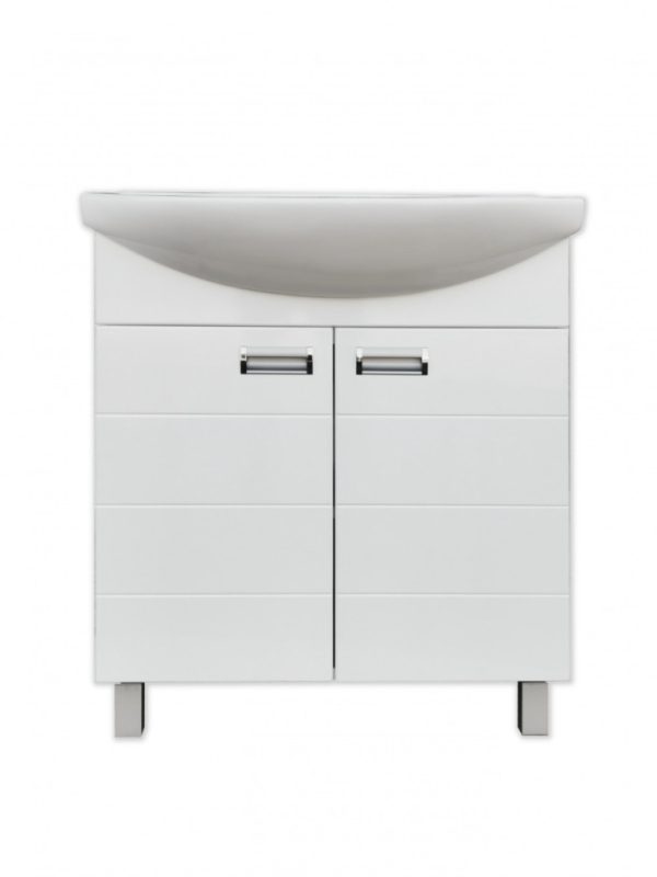 Viva SZQUARE 75 lábon álló fürdőszobabútor Sanovit ZENON 6075 porcelán mosdóval 75 x 49,8 cm - Image 4