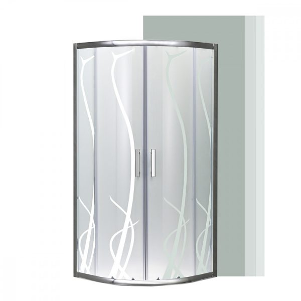 Spirit Bamboo 80x80 cm íves zuhanykabin zuhanytálca nélkül - SB80S