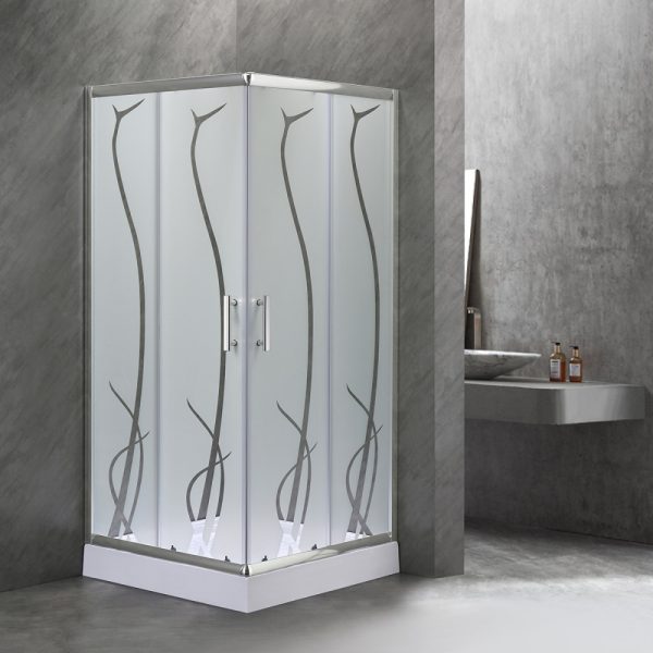 Spirit Bamboo 90x90 cm szögletes zuhanykabin, zuhanytálcával - SB90A_AKSZ90ZT - Image 2