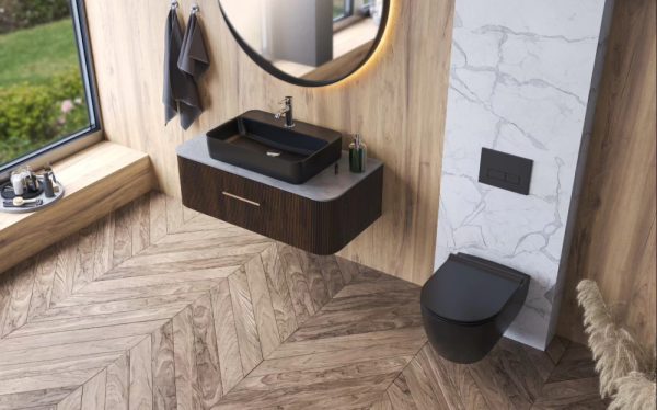 CeraStyle CITY SLIM WC ülőke - MATT FEKETE - duroplast - lecsapódásgátlós - könnyen levehető - Image 3