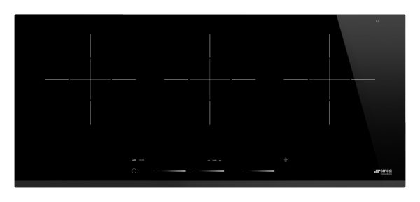 SMEG INDUKCIÓS FŐZŐLAP,Universal,90cm,3 bővíthető indukciós zóna,9f,érintőszenz.,keret nélküli lekerekített élű üveg