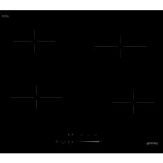 SMEG KERÁMIA FŐZŐLAP, Universal design, 60 cm, 4 főzőzóna, Slider vezérlés, egyenes él, fekete üveg