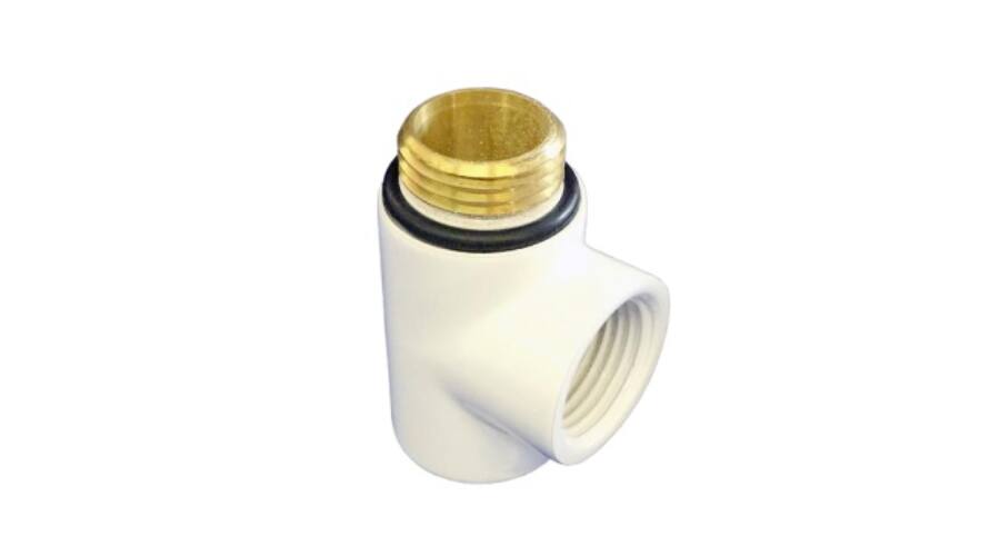 BRH Törölközőszárítóhoz bekötő T idom 1/2"BM-1/2"BM-1/2"KM