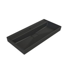 CeraStyle SHARP - MATT FEKETE - porcelán mosdókagyló - 1 csaplyukas - 100 x 48 cm - VB012A32U05