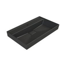 CeraStyle SHARP - MATT FEKETE - porcelán mosdókagyló - 80 x 48 cm - VB012M42U05