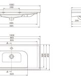 CeraStyle FRAME - porcelán mosdókagyló - 100 x 45 cm - Image 4