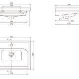 CeraStyle FRAME - porcelán mosdókagyló - 60 x 45 cm - Image 5