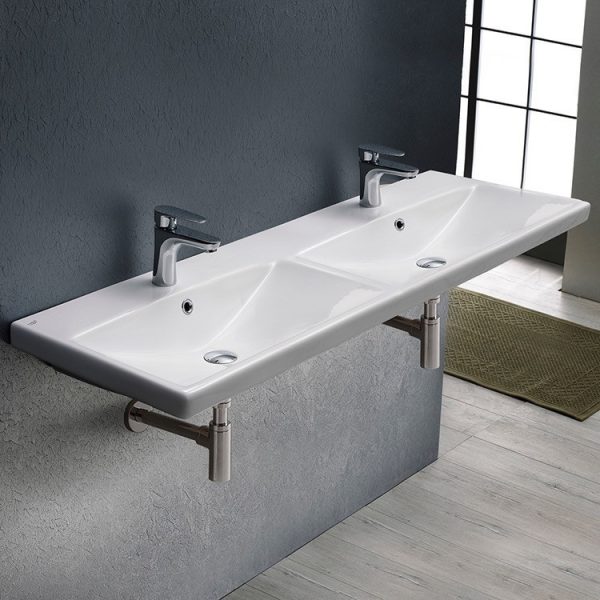 CeraStyle ELITE - DUPLA porcelán mosdókagyló - 120 x 45 cm - VB032B52T00 - Image 2
