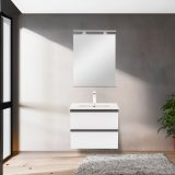 Vario Forte 60 komplett fürdőszoba bútor antracit-fehér színben - Vario004-k - Image 2
