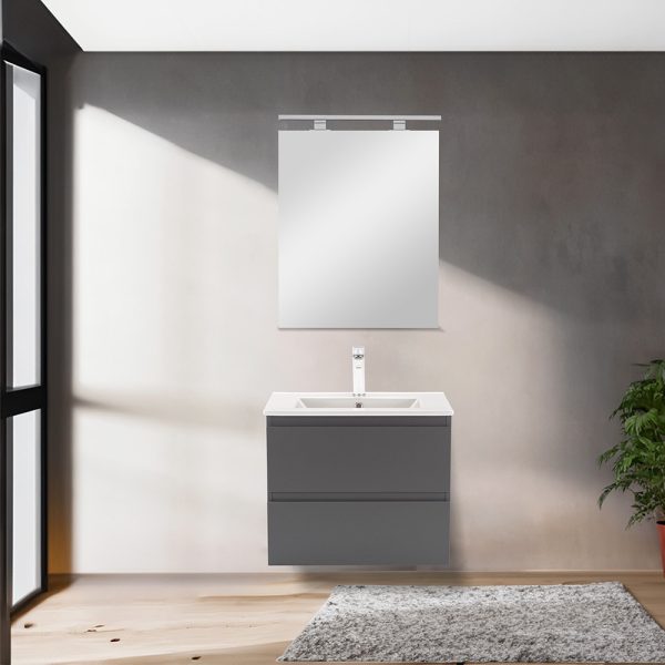 Vario Forte 60 komplett fürdőszobabútor antracit-antracit színben - Vario005-k - Image 2