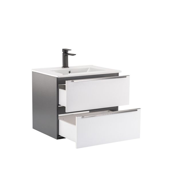 Vario Trim 60 komplett fürdőszobabútor antracit-fehér színben - Vario013-k - Image 5