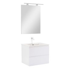 Vario Pull 60 komplett fürdőszobabútor fehér-fehér színben - Vario019-k