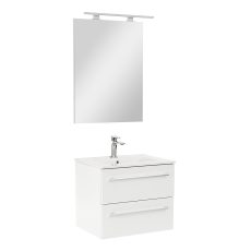 Vario Clam 60 komplett fürdőszoba bútor fehér-fehér színben - Vario028-k