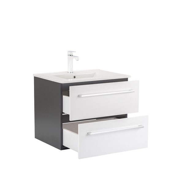 Vario Clam 60 komplett fürdőszobabútor antracit-fehér színben - Vario031-k - Image 5