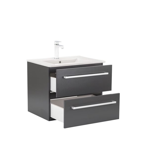 Vario Clam 60 komplett fürdőszobabútor antracit-antracit színben - Vario032-k - Image 5