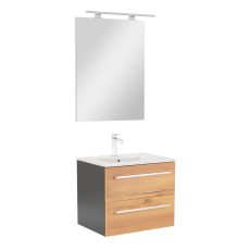 Vario Clam 60 komplett fürdőszoba bútor antracit-tölgy színben - Vario033-k
