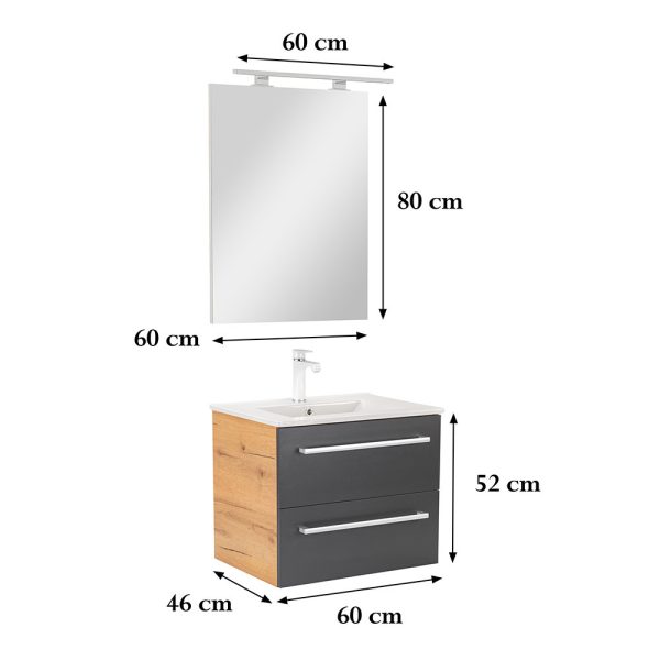 Vario Clam 60 komplett tölgy-antracit színben - Vario035-k - Image 3
