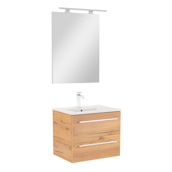 Vario Clam 60 komplett fürdőszoba bútor tölgy-tölgy színben - Vario036-k