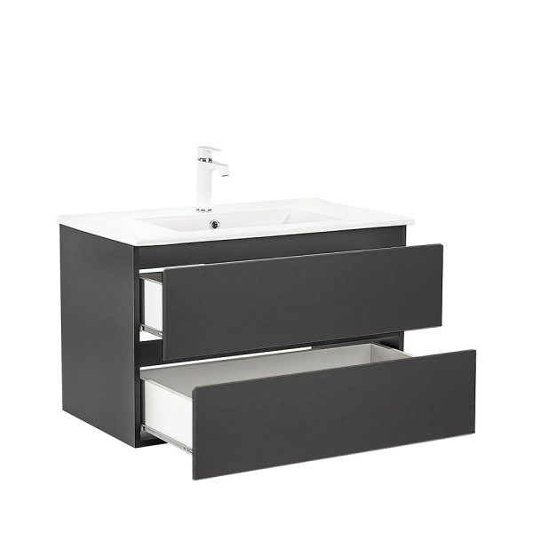 Vario Forte 80 komplett fürdőszoba bútor antracit-antracit színben - Vario041-k - Image 5