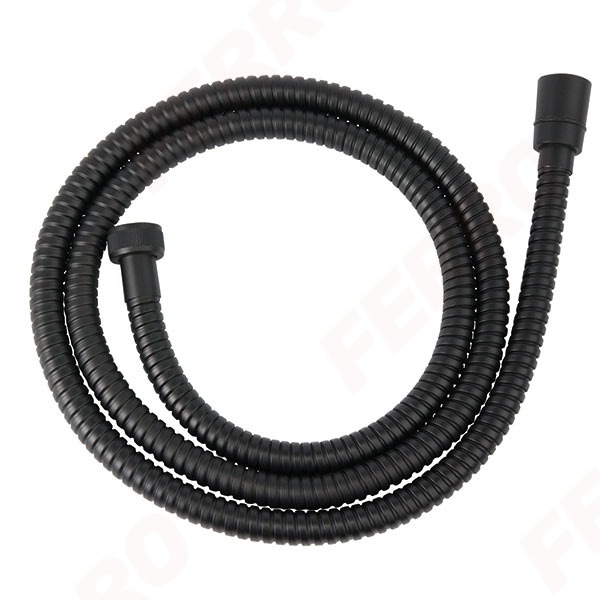 Ferro W33 fekete acél zuhanygégecső 150 cm