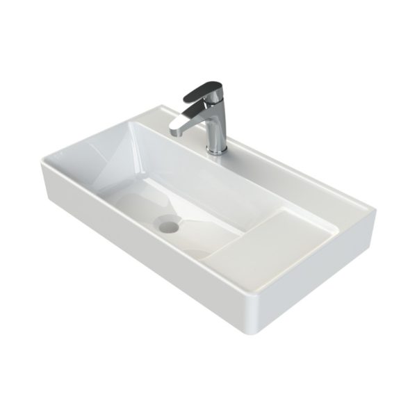 CeraStyle SHARP - KESKENY - porcelán mosdókagyló - 65 x 38 cm - WB012J02U00