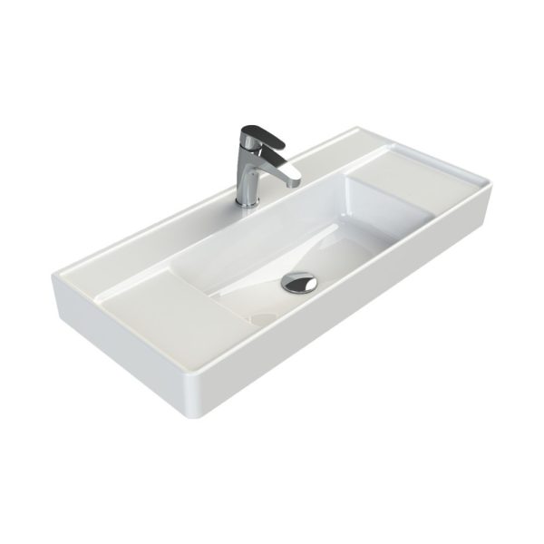 CeraStyle SHARP - KESKENY - porcelán mosdókagyló - 85 x 38 cm - WB012N42U00