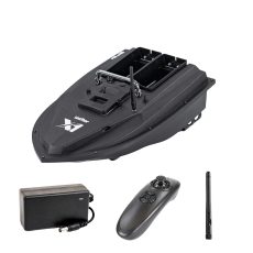Etetőhajó X1 GPS+4G hátrakidobós dupla etető rekeszes fekete - X1-HK-B-G1-D