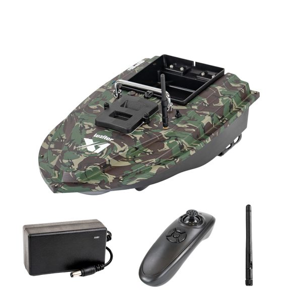 Etetőhajó X1 GPS+4G hátrakidobós terepmintás zöld - X1-HK-TZ-G1